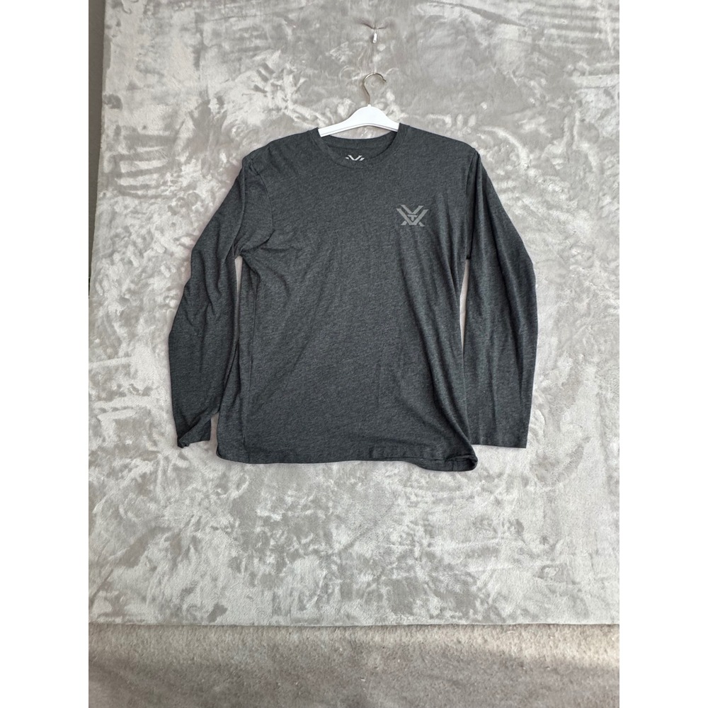 Vortex Optics Medium Long Sleeve Graphic T-Shirt Charcoal Grey Mountain Logo